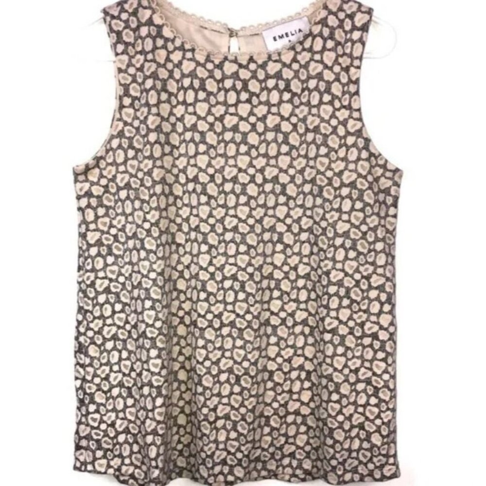Emelia Women's STYLE TO1798 Sleeveless Lace Blouse Size Large - Picture 2 of 13